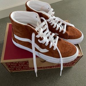 Vans high top suede shoes